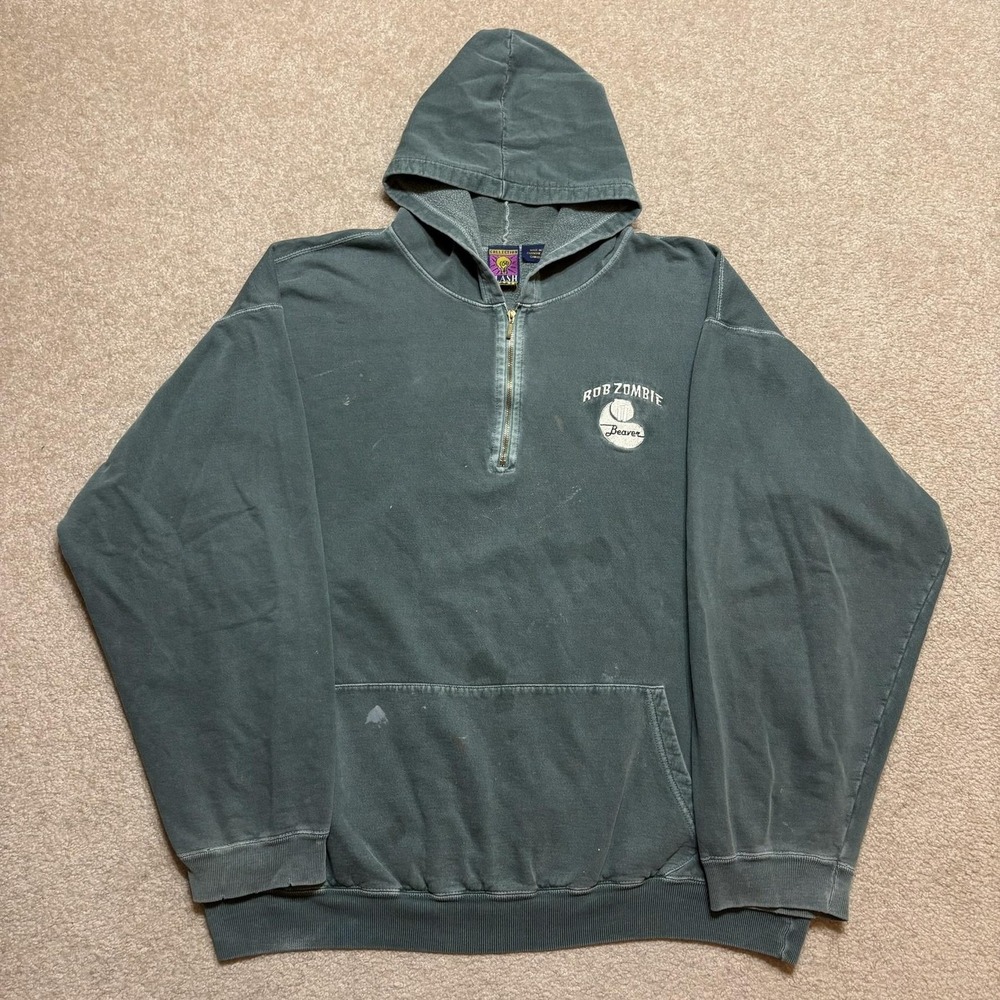 Vtg Rob Zombie Halloween Movie Staff Film Crew Hoodie Sweatshirt Mens XL Horror